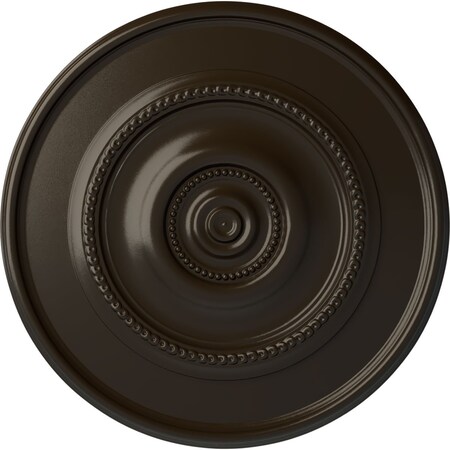 Ekena Millwork Traditional Reece Ceiling Medallion (Fits Canopies up to 5 7/8"), 24 3/8"OD x 1 1/8"P, Stone Hearth CM24RESHF